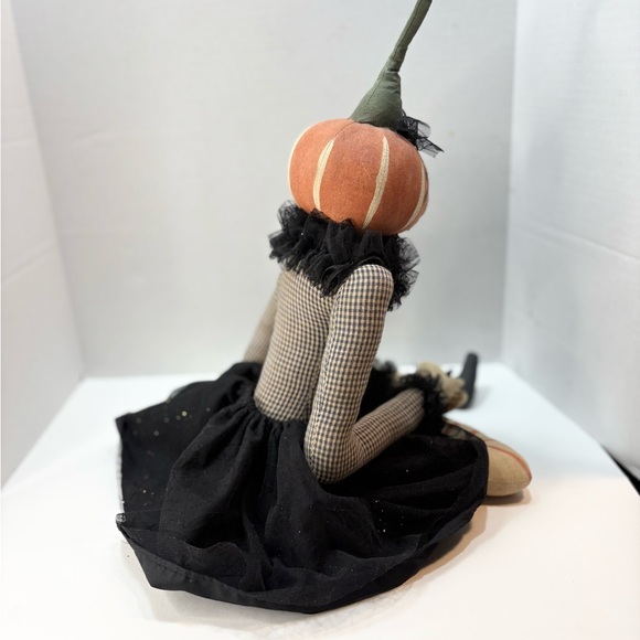 Joe Spencer Colette Pumpkin Girl Doll Gathered Traditions Halloween Fall - Picture 8 of 12